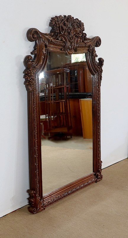 Important Oak Fireplace Mirror - Late Nineteenth-photo-2