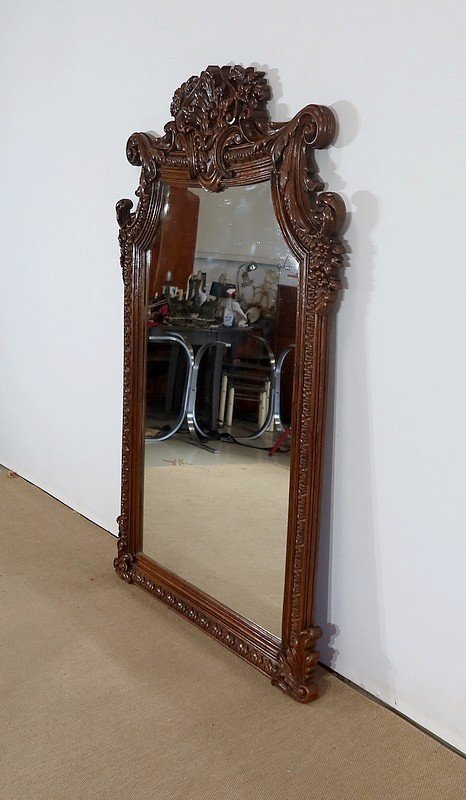  Important Miroir De Cheminée En Chêne – Fin XIXe -photo-3