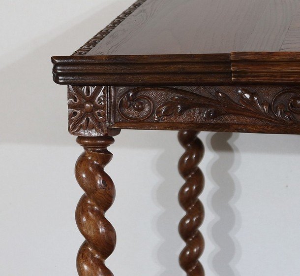 Important Lectern In Solid Oak, Louis XIII Style - Late Nineteenth-photo-3