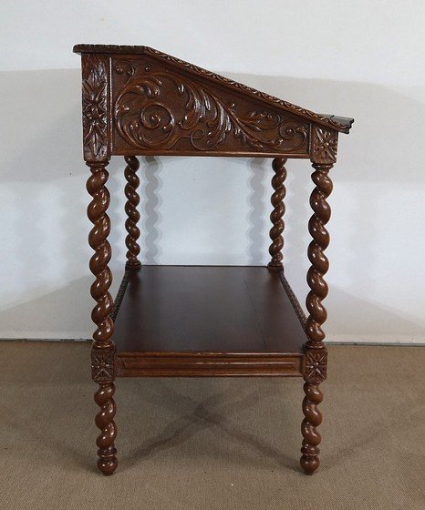 Important Lectern In Solid Oak, Louis XIII Style - Late Nineteenth-photo-4