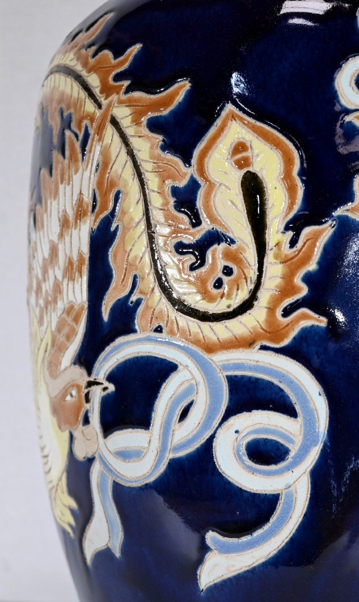 Important Chinese Porcelain Vase With Decorations - Twentieth-photo-4