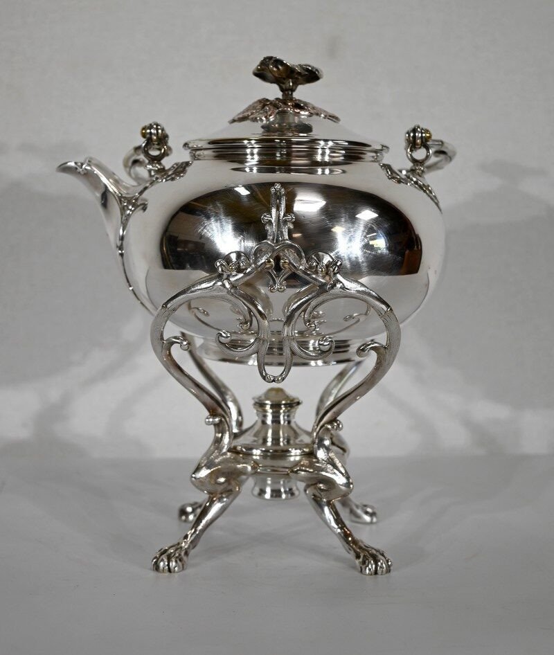 Samovar In Silver Metal, Maison Christofle - Early Twentieth-photo-4