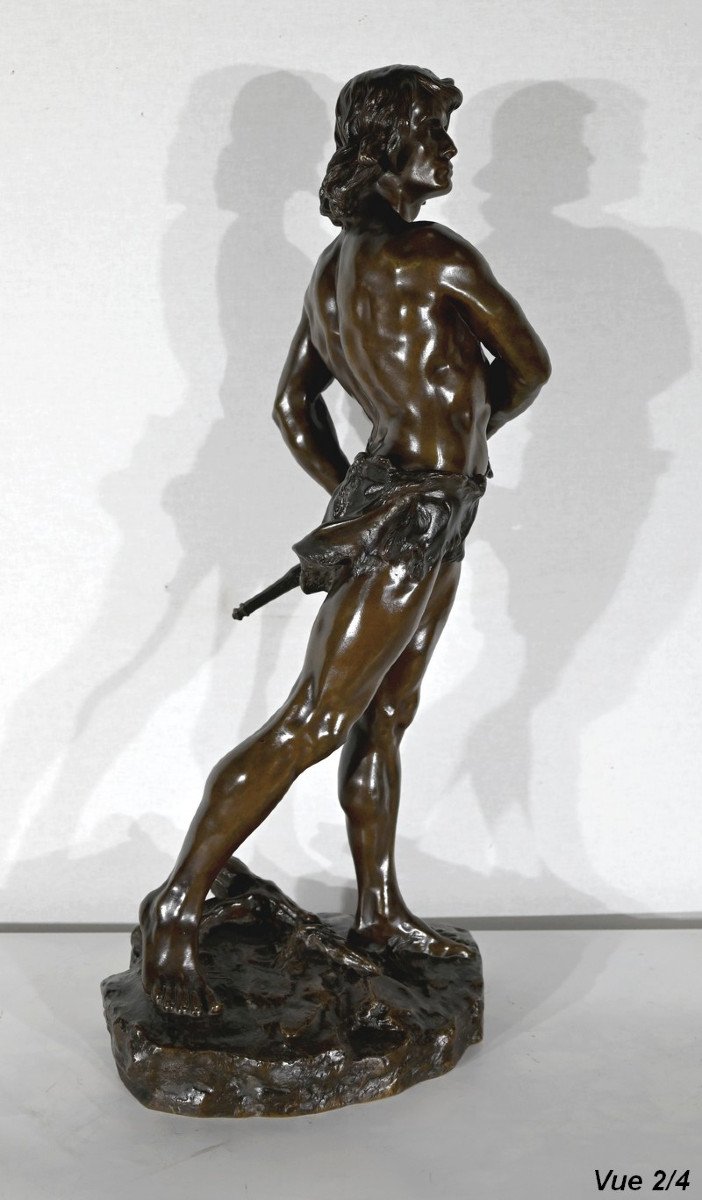 Important Bronze « Le Départ », Signé V. Tournier – 2ème Moitié XIXe-photo-5