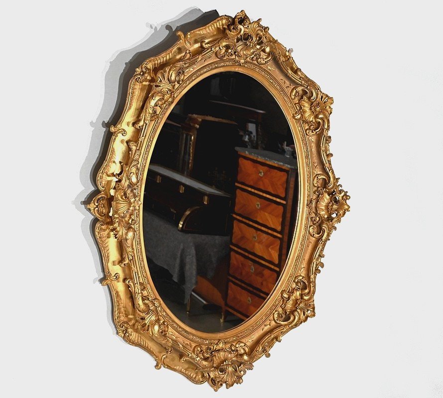 Important Louis XV Mirror - Late 18th Century-photo-3