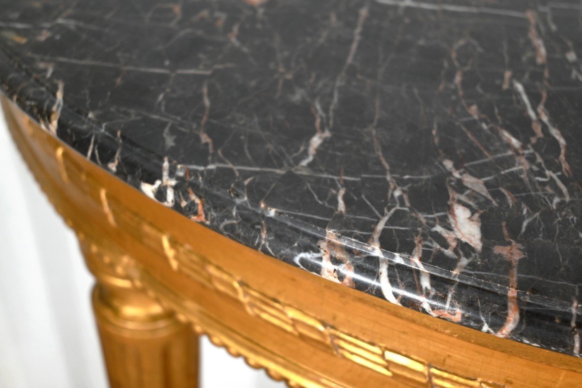 Console In Marble And Golden Wood, Louis XVI Style - Early Twentieth-photo-1