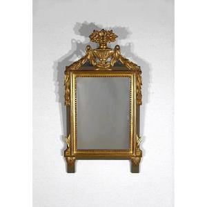 Petit Miroir En Bois Doré, Style Louis XVI – Début XXe