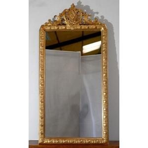 Miroir Rectangulaire En Bois Doré – Fin XIXe