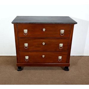Small Commode In Mahogany From Cuba, Return From Egypt Empire - Early Nineteenth
