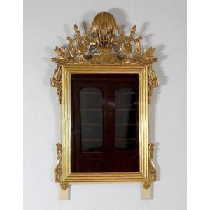 Miroir En Bois Doré à La Feuille D’or, Style Louis XVI – 2ème Partie XIXe