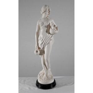 Importante Statue, « jeune Femme Aux Cruches » – 2ème Partie XXe