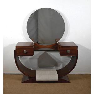 Paquebot Dressing Table In Rosewood, Art Deco - Early 20th Century