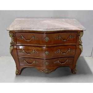 Commode Tombeau En Acajou Blond, Style Régence - Milieu XXe