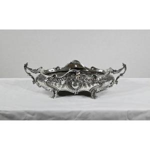 Planter In Silver Bronze, Louis XV Style - 2nd Half Nineteenth