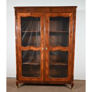 Bookcase In Rosewood And Native, Louis XV Period - Eighteenth