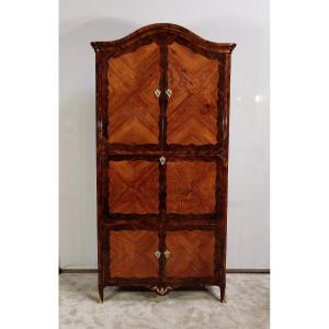 Rare And Exceptional Secretary Furniture In Precious Wood, Stamped J. Popsel, Louis XV Period