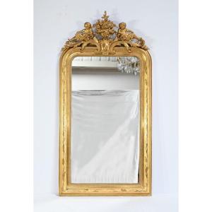 Important Mirror In Golden Wood, Louis Philippe Period – Mid-19th Century