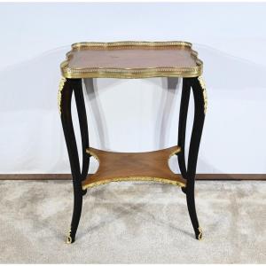Petite Table De Salon En Acajou Et Bois Noirci, Style Napoléon III – Fin XIXe