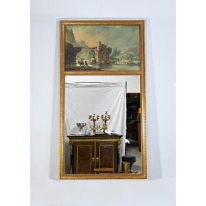 Miroir Trumeau En Bois Doré, Style Louis XVI – Fin XIXe