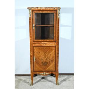 Small Rosewood Showcase, Louis XV / Louis XVI Transition Style – Early 20th Century