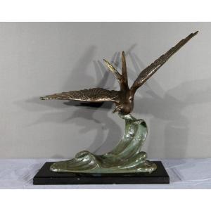 Bronze “the Seagull”, Attributed To Erget – Early 20th Century