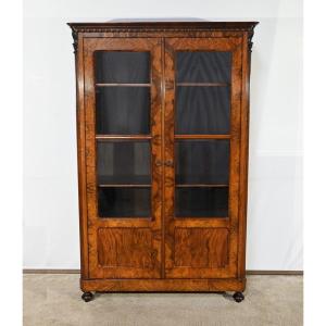 Burl Walnut Bookcase, Restoration Period – Early 19th Century