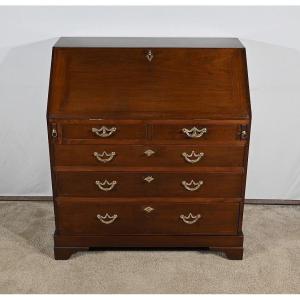 Solid Mahogany Scribanne Chest Of Drawers, Georgian Period, England – 18th Century