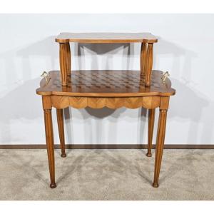 Walnut And Rosewood Marquetry Serving Table - 1940