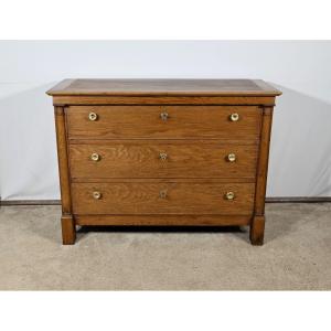 Small Oak Property Chest Of Drawers, Empire Period – Early 19th Century