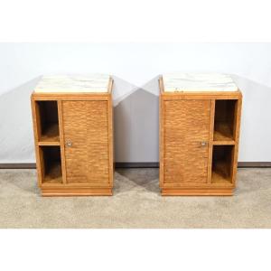 Pair Of Ash Bedside Tables, Art Deco – 1920