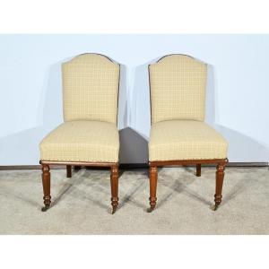 Pair Of Cuban Mahogany Chairs, Restoration Period – Early 19th Century