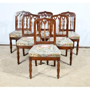 Set Of 6 Cuban Mahogany Chairs, Restoration Period – Early 19th Century