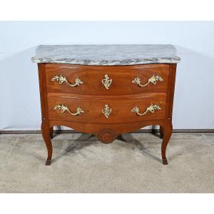 Solid Mahogany Chest Of Drawers, Louis XV Style – Late 19th Century