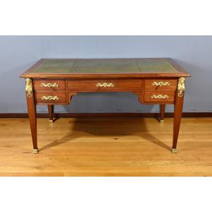 Mahogany Middle Desk, Return From Egypt Style – Early 20th Century