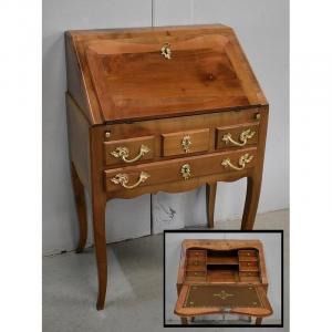 Petit Bureau De Pente En Merisier, Style Louis XV - Fin XIXe