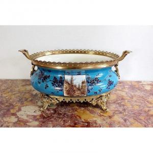 Enamelled Porcelain Planter - Late Nineteenth