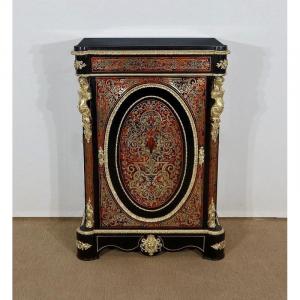 Between-two Cabinet In Boulle Marquetry, Napoleon III Period - Mid-19th Century