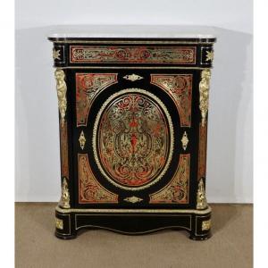Between-two Cabinet In Boulle Marquetry, Napoleon III Period - Mid-19th Century