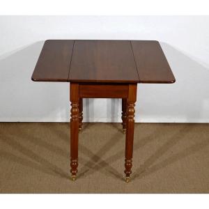 Small Mahogany Drop Leaf Table, Louis Philippe Period - 2nd Half Of The Nineteenth