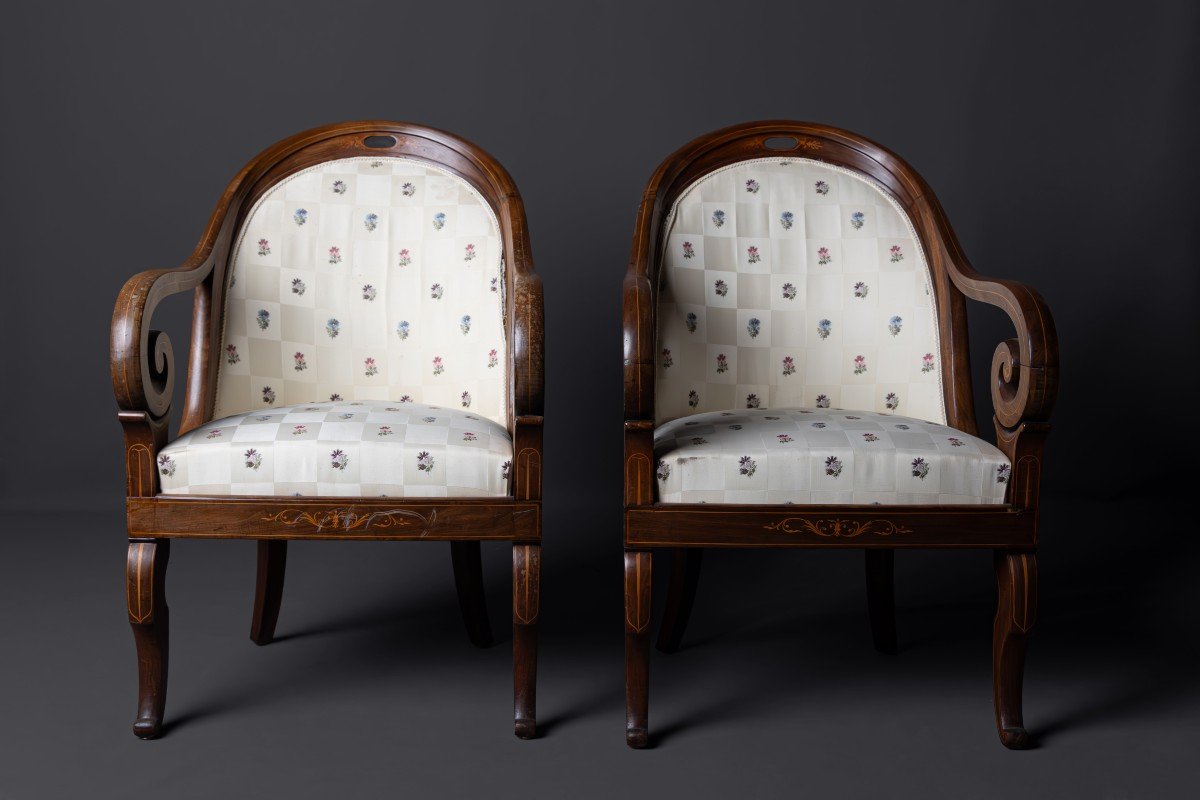 Pair Of Restoration Armchairs-photo-2