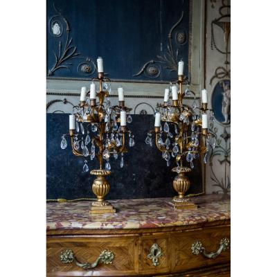 Gothic style candelabra in Bronze, France 19th century - Miscellaneous -  Houtroos