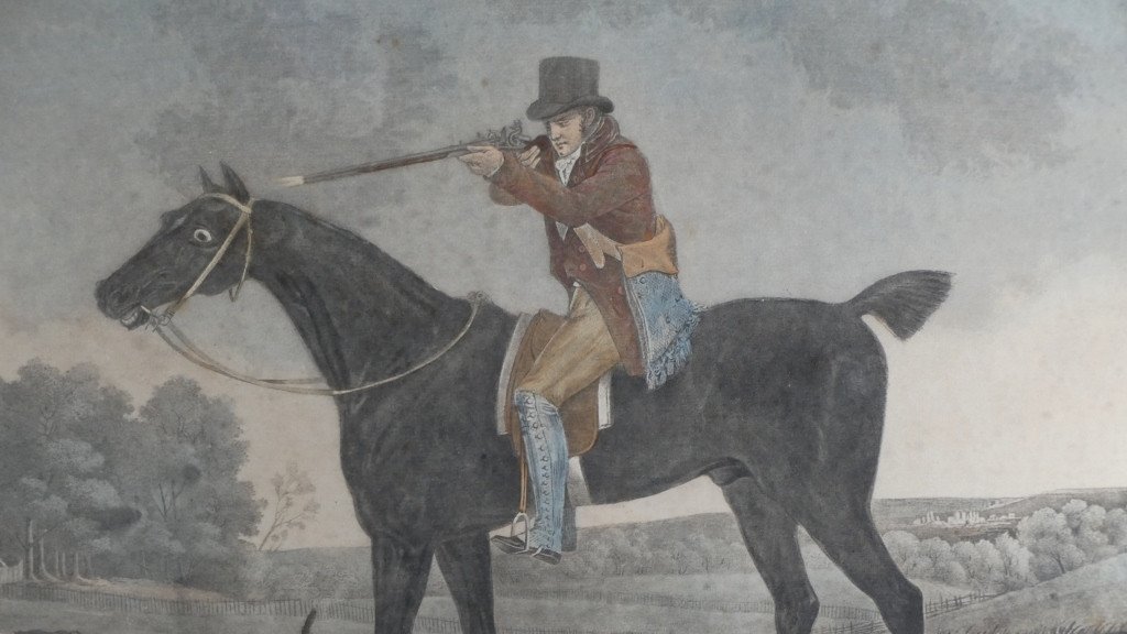 Le Chasseur Au Tiré, Engraving After Carle Vernet By Debucourt, Early 19th Century-photo-4