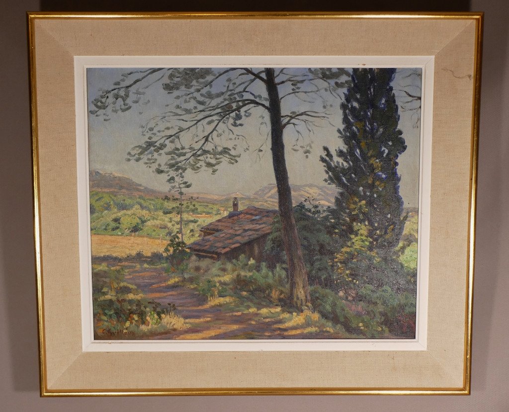 Charles Victor Guilloux (1866-1946), Oil On Canvas Provençal Landscape