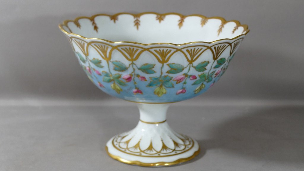 Hand Painted Porcelain Flower Cup, Limoges 1969-photo-2