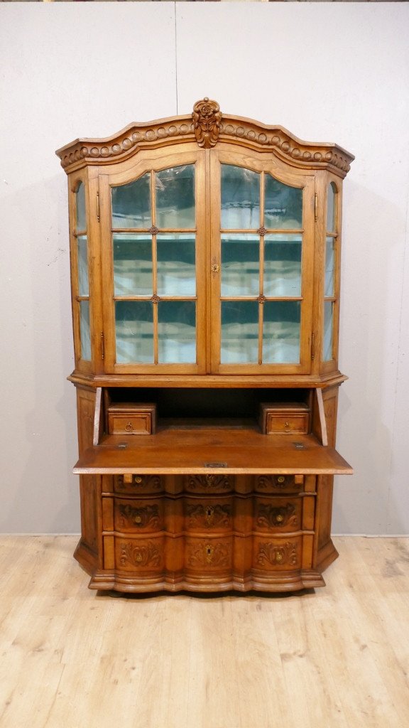 3 Body Buffet, Crossbow Commode, Scriban, Library Showcase, 18th Century, Flanders-photo-5