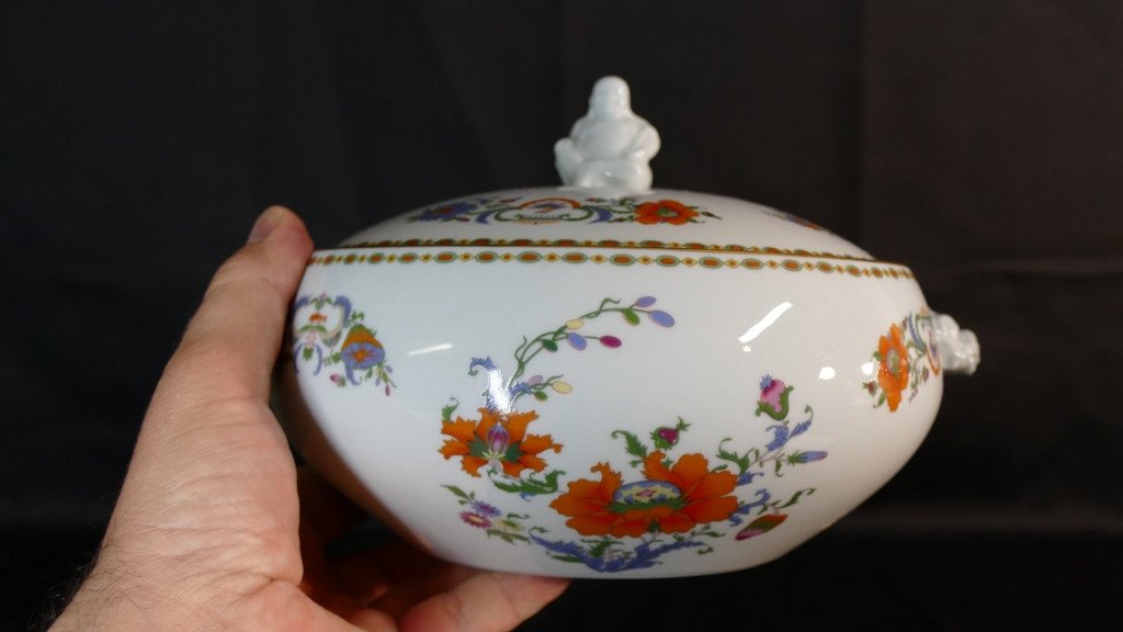 Raynaud Limoges, Légumier Couvert Modèle Vieux Chine, Collection Damon-photo-1