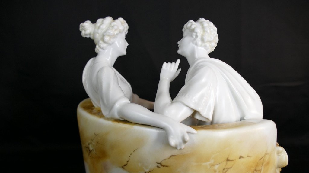 The Galante Conversation, German Porcelain Group Altenburg Saxony, 1900 Period-photo-6