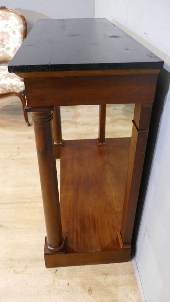 Empire Console With Mirror Bottom In Mahogany, Early 19th Century-photo-4