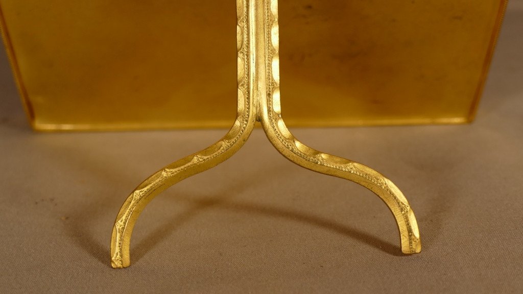 Double Photo Frame In Gilt Bronze With The Royal Crown, 19th Century-photo-5