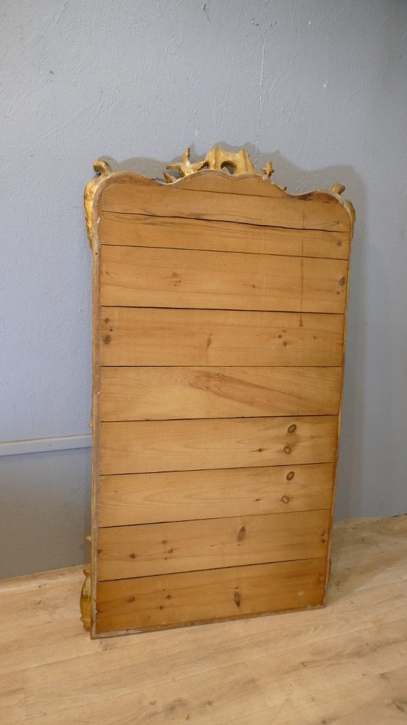 Louis XV Style Mirror In Wood And Gilded Stucco, 19th Century Period-photo-6