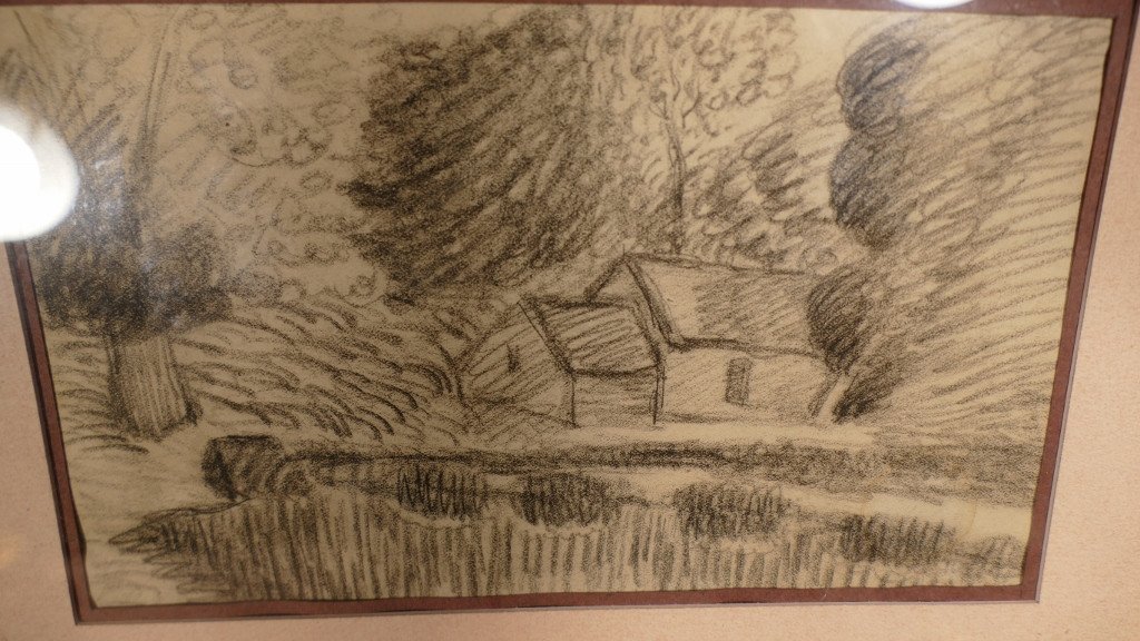 Léon Jouhaud, Sketch Drawing In Pencil, School Of Crozant-photo-4